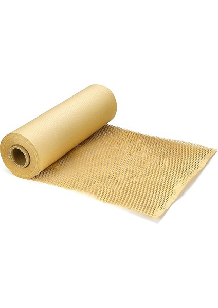 1 Rulo Dolgu Malzemeleri Petek Astar Kağıt Ruloları Hassas ve Kırılgan Ürünlerin Ambalajlanması Için Kraft (38CM x 50M) (Yurt Dışından)