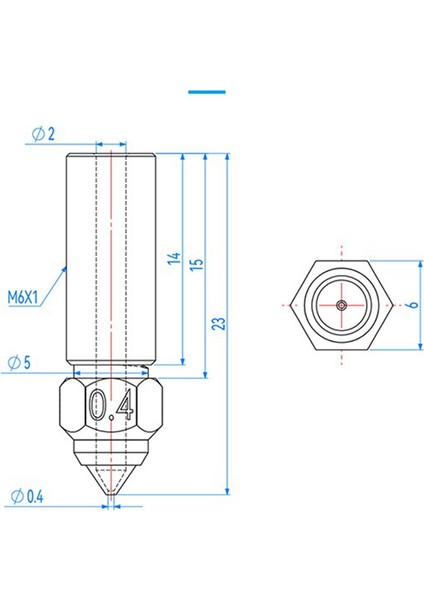 K1 Nozul Kiti 3D Yazıcı Nozulları, K1, Max Için Sertleştirilmiş Çelik Bakır Alaşımlı Ekstruder Nozulları (Yurt Dışından)