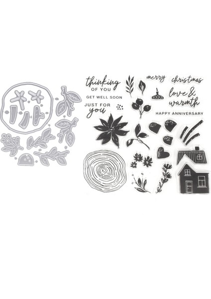 Kart Yapımı Için Pullar ve Kalıplar Dıy Scrapbooking Sanat El Sanatları Damgalama Malzemeleri Metal Kesme (5536) (Yurt Dışından)