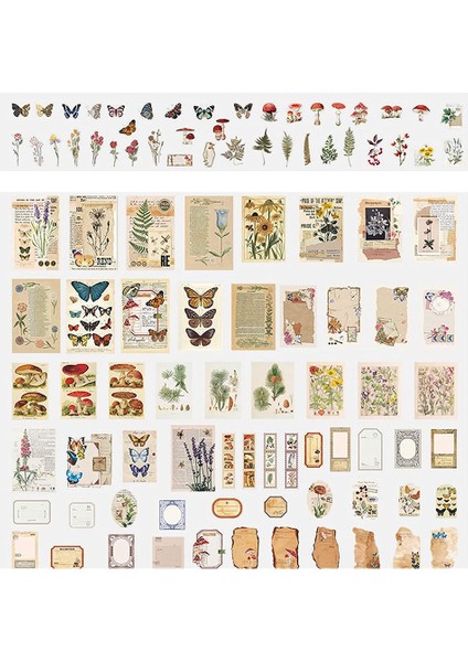 226 Adet Karalama Defteri Malzemeleri Paketi, 4.7x 6.7ın Dahil 146 Sayfa Vintage Kağıt 80 Adet Washi Çıkartmalar, Çim + Çalışma (Yurt Dışından)