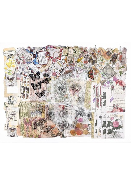 260 Parça Efemera Seti, Vintage Scrapbooking Malzeme Paketi, Kağıt ve Çıkartmalar, Sanat El Sanatları Hediyeleri, Mektuplar (Yurt Dışından)