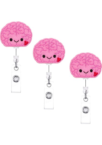 Parça Beyin Rozeti Makara Sevimli Keçe Geri Çekilebilir Tutucu Kımlık Timsah Klip Erkekler Kadınlar Için, Hemşire, Doktor (Yurt Dışından)