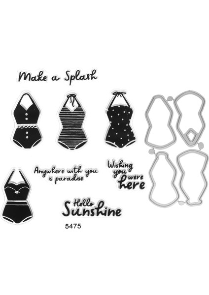 Kart Yapımı Için Pullar ve Kalıplar Dıy Scrapbooking Sanat El Sanatları Damgalama Malzemeleri Metal Kesme (5475) (Yurt Dışından)