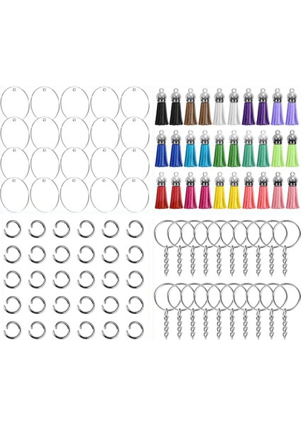 120 Adet Akrilik Anahtarlık El Yapımı Dıy El Sanatları Çok Renkli Kolye Seti Çanta/pet Etiketi Vb. (Yurt Dışından)
