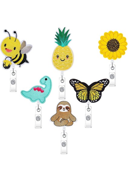 Adet Keçe Sevimli Rozet Makara Hemşirelik Adı Kımlık Sahipleri Hemşire Doktor Için Geri Çekilebilir Tutucu Klip (Yurt Dışından)