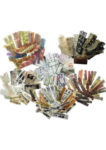 240 Adet Karalama Defteri Washi Çıkartmalar Vintage Dekoratif Retro Koleksiyonu Kağıt Scrapbooking Planlayıcısı Günlük Kaydı Için (Yurt Dışından)