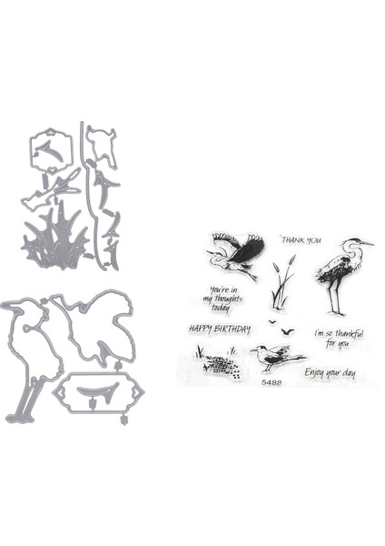 Kart Yapımı Için Pullar ve Kalıplar Dıy Scrapbooking Sanat El Sanatları Damgalama Malzemeleri Metal Kesme (5488) (Yurt Dışından)