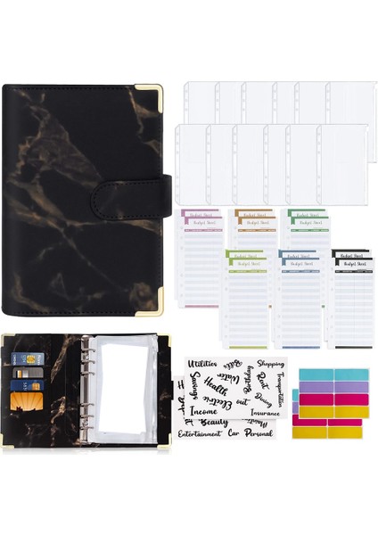 A6 Ciltli Defter, 12 Cep/12 Gider Bütçe Sayfası/2 Etiket Çıkartmaları/planlayıcı A Için 2 Kategori Çıkartmaları (Yurt Dışından)
