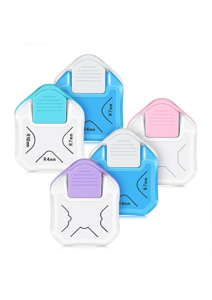 5 Adet 3 In 1 Köşe Yuvarlama Kağıt Delgi Kesici El Sanatları Yapımı Kart Dıy Projeleri Laminat (Yurt Dışından)