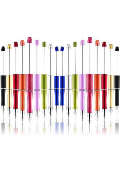 40 Adet Boncuklu Tükenmez Kalem Dıy Plastik Kişiselleştirilmiş Hediye Okul Ofis Yazma Malzemeleri Kırtasiye Düğün (Yurt Dışından)