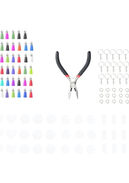 Akrilik Anahtarlık Boşlukları, 1 Pense Dıy Işçiliği ile Vinil Için 144 Pcs Temizle Anahtarlıklar Boşlukları (Yurt Dışından)