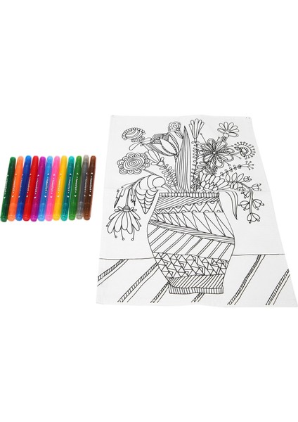 Doodle Dekoratif Boyama Dıy El Sanatları Yeni Başlayanlar Yetişkinler Için Tuval Ev Duvar Dekoru (Epergne) (Yurt Dışından)