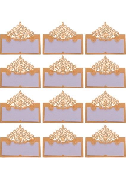 Beyaz Uçlar ile 100 Adet Masa Yeri Kartları Taç Çadır Kartları Düğün Ziyafetleri Için Isim Kartları Büfe Gelin Sarı (Yurt Dışından)