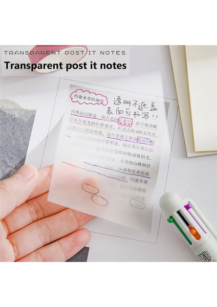 300 Sayfa Su Geçirmez Pet Şeffaf Yapışkan Notlar Günlük Yapılacaklar Listesi Öğrenci Ofisi Için Not Kağıdı, 6 Renk 3x3 Inç (Yurt Dışından)