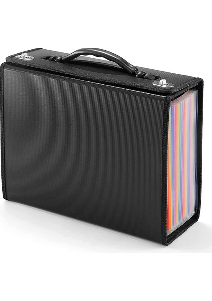 24 Cepler Genişleyen Dosya Klasörü Accordian Organizatör, Iş Için Plastik Kağıt Belge Makbuz Organizatör, Ofis (Yurt Dışından)