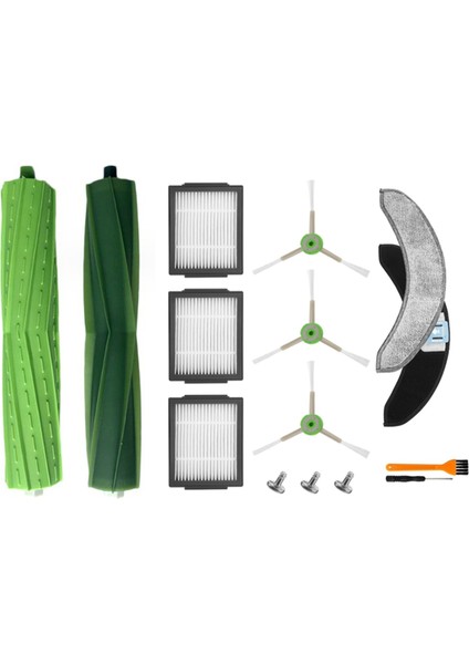 12 Adet Kauçuk Fırçalar Filtreler Yan Fırça Paspas Bezi Combo J7 + Robotlu Süpürge Yedek Parçalar (Yurt Dışından)