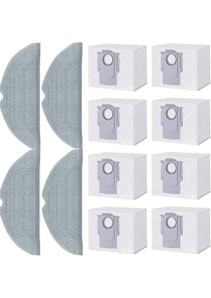 S8 Pro Ultra /s8+/s8 Robot Süpürge Aksesuarları Için Paspas Bezi Toz Torbaları (Yurt Dışından)