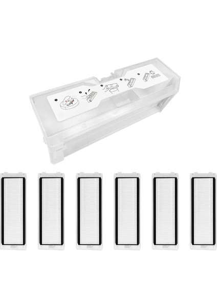 Q Toz Kutusu Hepa Filtre Robot Vakum Yedek Yedek Parça Aksesuarları Için (Yurt Dışından)