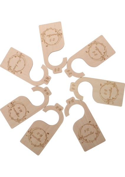 7 Adet Bebek Dolap Boyutu Bölücü Ahşap Organizatörler Yenidoğandan 24 Aya Kadar Dolap Bölücüler Asılı (Yurt Dışından)