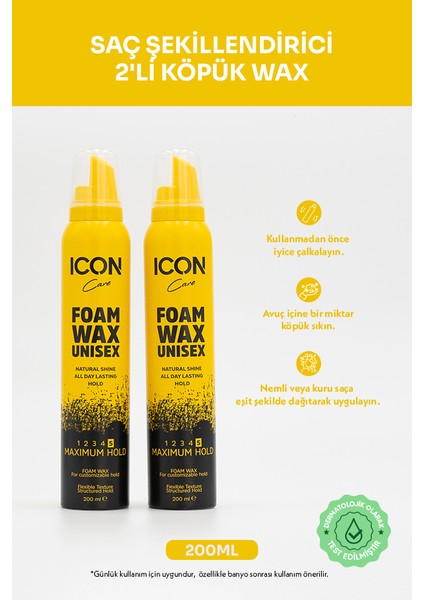 Care Saç Köpük Şekillendiri Wax 200ML Maximum Hold 2'li Set modelleri