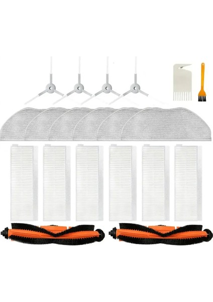 V3 Max Robotlu Süpürge Yedek Parça Aksesuarları V-RVCLM27B Ana Yan Fırça Hepa Filtre Paspas Bezi Değiştirme (Yurt Dışından)