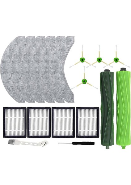 Combo J7 Plus Robot Süpürge Için Filtre Kiti Çoklu Kauçuk Fırçalar Hepa Filtreler Paspas Pedleri Yan Fırça (Yurt Dışından)