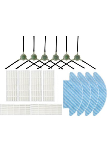 16 Adet M210 M210S M210B M213 Robotik Elektrikli Süpürge Parçaları Yan Fırça Hepa Filtre Paspas Bezi (Yurt Dışından)