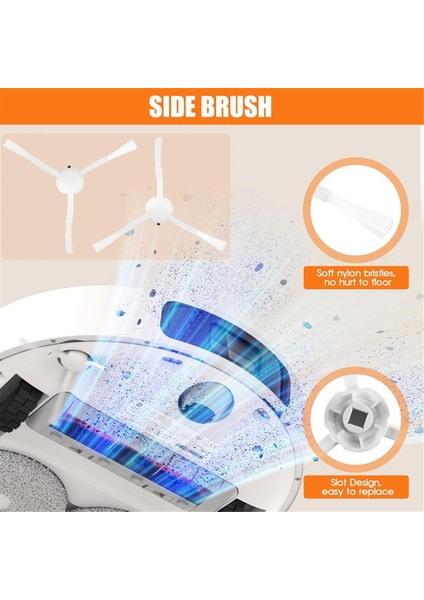 Xiaomi X20+ X20 Plus Robot Süpürge Aksesuarları Seti Ana Yan Fırça Hepa Filtre Aksesuarları (Yurt Dışından) fırsatları