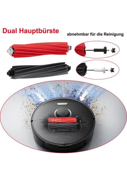 S8 / S8+ / S8 Pro Uıtra Robot Vakum Çift Ana Fırça Yan Fırça Hepa Filtre Paspas Bezleri Için Aksesuar Kiti (Yurt Dışından) modelleri