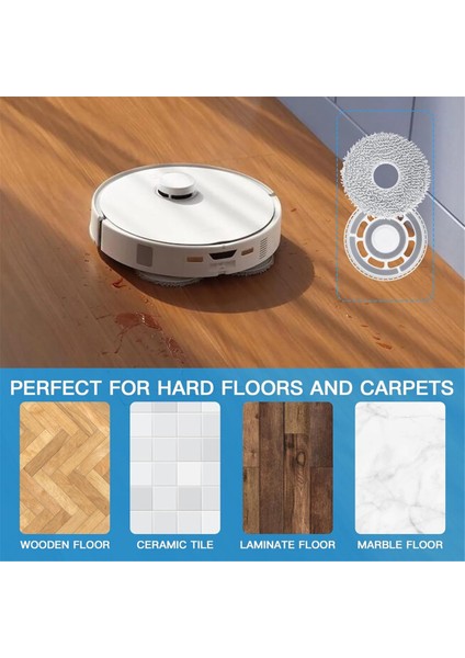 Roborock Qrevo Curv/qrevo Edge Robot Süpürge Yedek Parçaları Için Yedek Tutuculu Paspas Bezleri (Yurt Dışından) modelleri