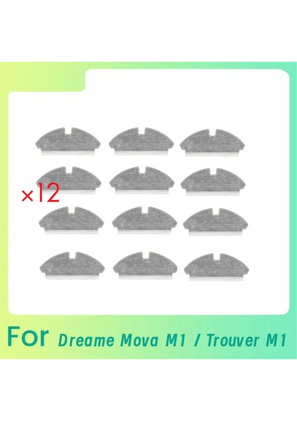 Dreame Mova M1 / Trouver M1 Bez Temizleyici Parçaları Için 12 Parça Yedek Ultra Dayanıklı Aksesuarlar (Yurt Dışından)