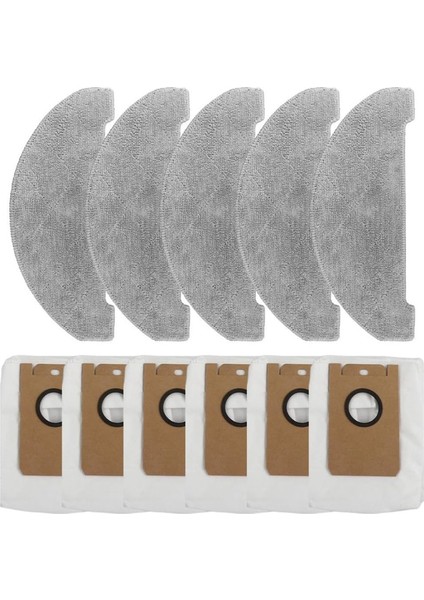 Cleanova W11 Otomatik Boşaltma Robot Süpürge Aksesuar Seti Paspas Bezleri Toz Torbaları (Yurt Dışından)