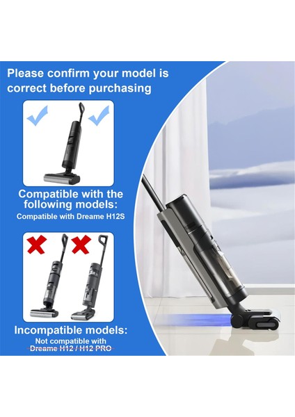 Dreame H12S Islak Kuru Elektrikli Süpürge Yedek Parçaları Için Silindir Fırça ve Hepa Filtresi, 2 Silindir Fırça + 2 Hepa Filtre (Yurt Dışından) fırsatları
