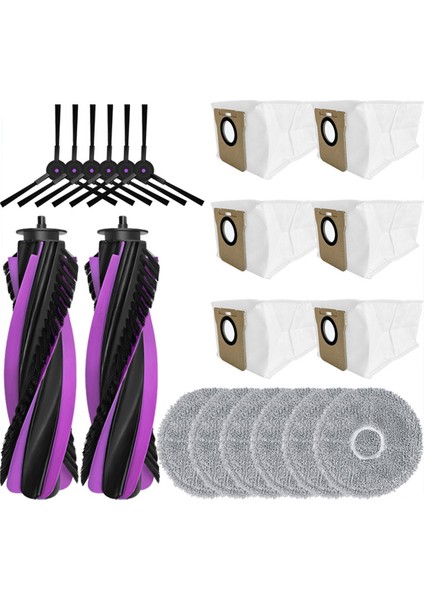 Jonr P20 Pro / Jonr T5 Pro Elektrikli Süpürge Parçaları Ana Yan Fırça Paspas Bezi Toz Torbası Aksesuar Kitleri (Yurt Dışından)