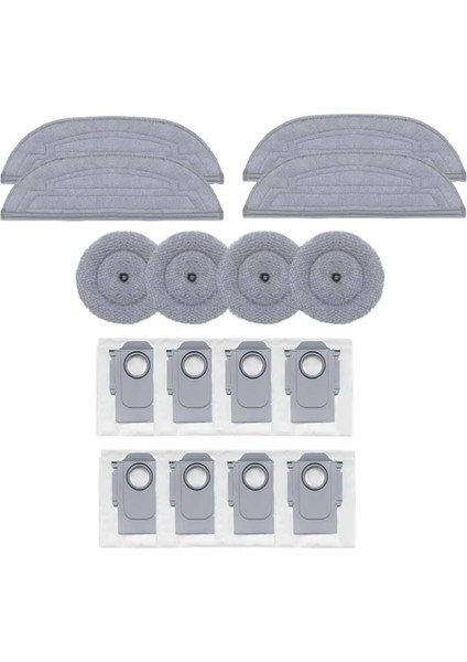 Roborock S8 Maxv Ultra/s8 Max Ultra Robot Süpürge Yedek Parçaları Bez Paspas Bez Torbalar Paspas Pedleri Toz Torbaları Aksesuarları (Yurt Dışından)