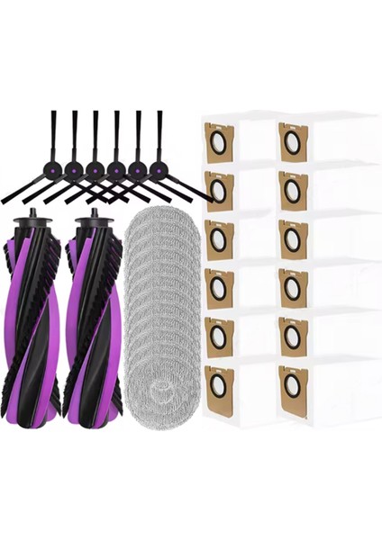 Jonr P20 Pro Robot Süpürge Yedek Parçaları Için 32 Adet Ana Fırça Yan Fırça Paspas Bezi Toz Torbası (Yurt Dışından)