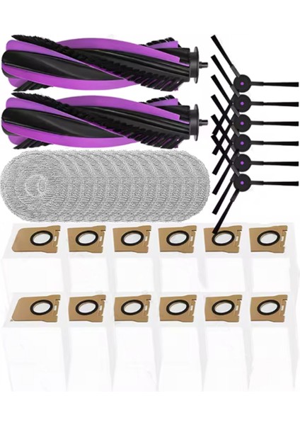 Jonr P20 Pro Robot Süpürge Yedek Parçaları Için 32 Adet Ana Fırça Yan Fırça Paspas Bezi Toz Torbası (Yurt Dışından) modelleri