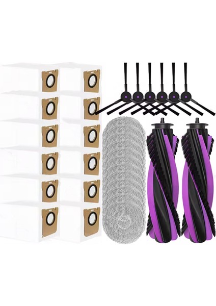 Jonr P20 Pro Robot Süpürge Yedek Parçaları Için 32 Adet Ana Fırça Yan Fırça Paspas Bezi Toz Torbası (Yurt Dışından) fırsatları