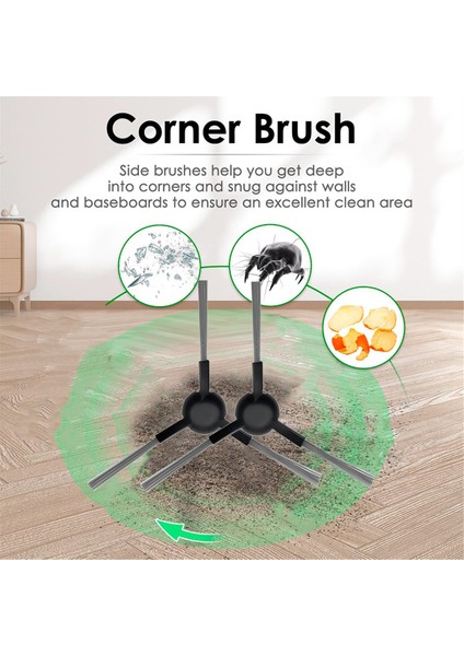 Dreame Mova S20 Ultra / RLM71CE Elektrikli Süpürge Aksesuarları Için 10 Adet Yan Fırça Temizleyici Parçalarının Değiştirilmesi (Yurt Dışından) modelleri