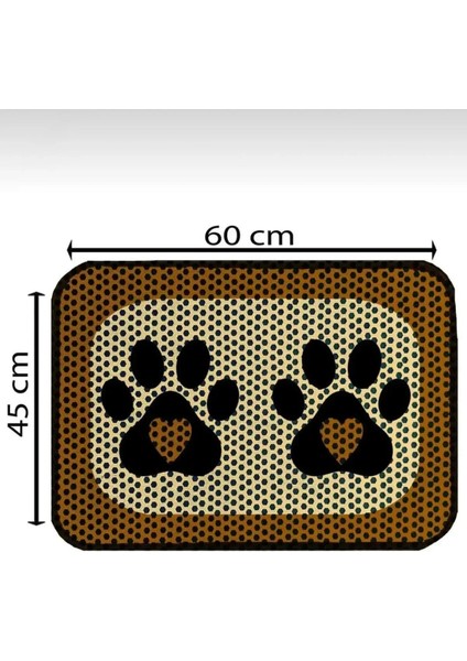 Elekli Tuvalet Önü Desenli Kedi Kumu Paspası | 45X60 cm Kum Toplayıcı Mat fiyatları