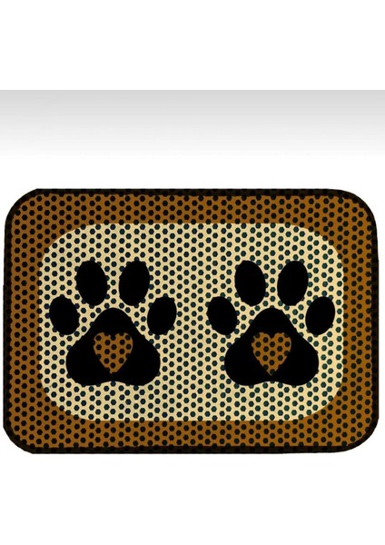Elekli Tuvalet Önü Desenli Kedi Kumu Paspası | 45X60 cm Kum Toplayıcı Mat modelleri