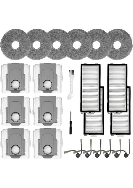 Roborock Saros Z70 Elektrikli Süpürge Parçaları Için Hepa Filtre Paspas Bezleri Toz Torbası Yan Fırça Aksesuar Seti (Yurt Dışından)