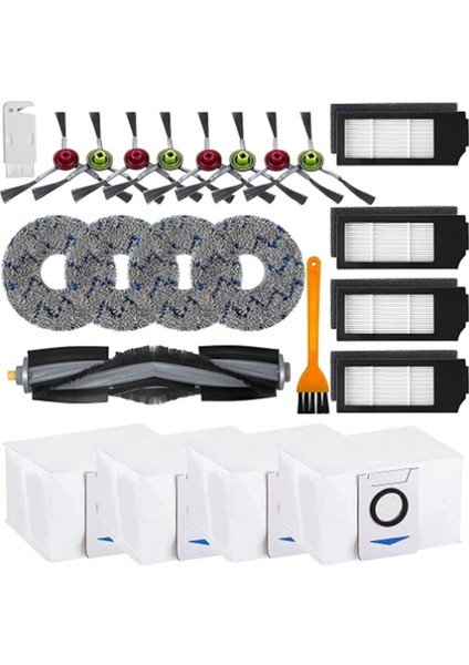 Deebot X1 Omni / T10 Omni/x1 Turbo Elektrikli Süpürge Ana Yan Fırça Filtreleri Paspas Pedleri Toz Torbası Için Aksesuarlar Kiti (Yurt Dışından)