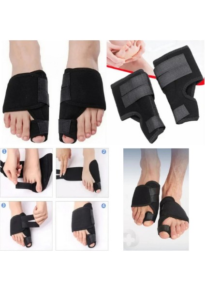 2'li Medikal Halluks Valkus Gece Ateli Ayak Baş Parmak Ateli Bunyon Koruyucu 1 Çift