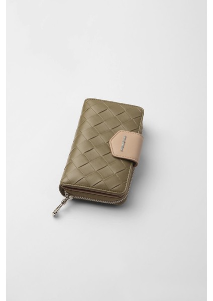 Büyük Boy Desenli Kadın Cüzdan - 65307 - Haki/vizon fiyatları