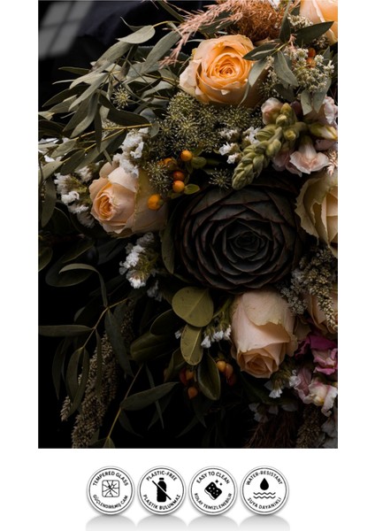 :temperli Cam Dikdörtgen Tablo, Cam Tablo, Uv Baskı, CTT025