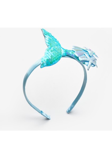 Mavi Payetli Deniz Kızı Figürlü Kız Çocuk Taç fiyatları