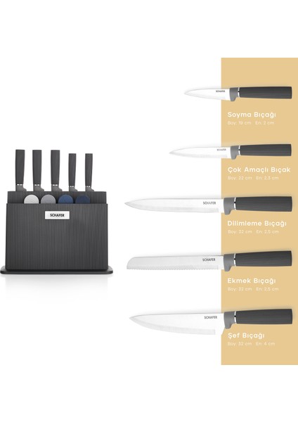 Forge Kesme Tahtası/bıçak Seti 10 Parça-Siyah fiyatları