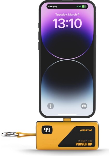 PSM132 Taşınabilir Dijital Göstergeli 20W Pd Çıkışlı Şarj Cihazı Powerbank 5.000 Mah Sarı fiyatları