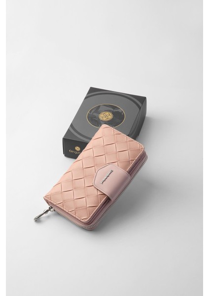 Büyük Boy Desenli Kadın Cüzdan - 65307 - Pudra fırsatları